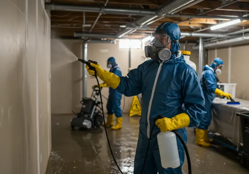 Basement Sanitization and Antimicrobial Treatment process in Addison, WI