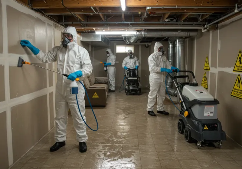 Basement Moisture Removal and Structural Drying process in Addison, WI